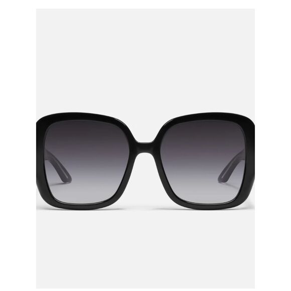 Quay Australia Full Glam Oversized Square Sunglasses- Black Frame/Smoke Lens main image 8